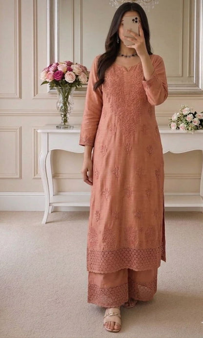 Nazakat Authentic Lucknowi Kurta Set