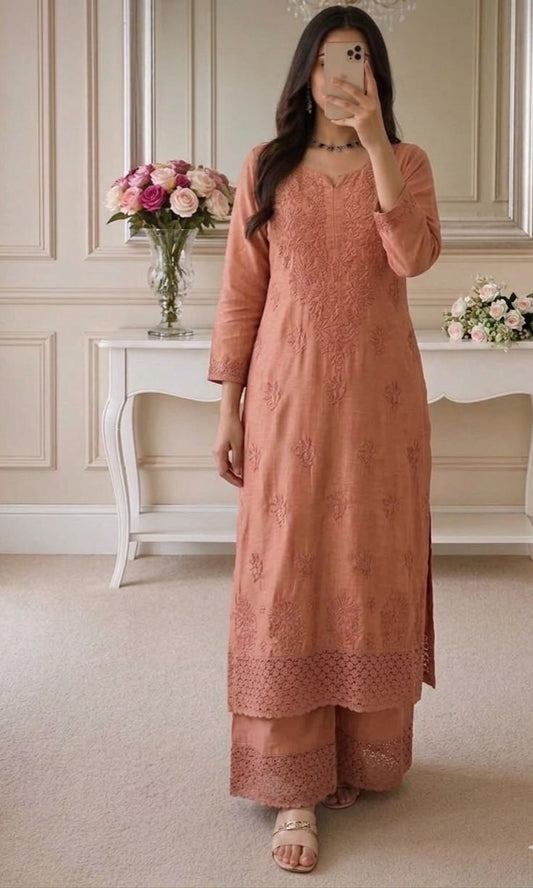 Nazakat Authentic Lucknowi Kurta Set