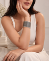 Antique Silver Wide Cuff Bracelet