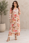GD Raahi Gulabi Dhaga Kurta Set-Peach