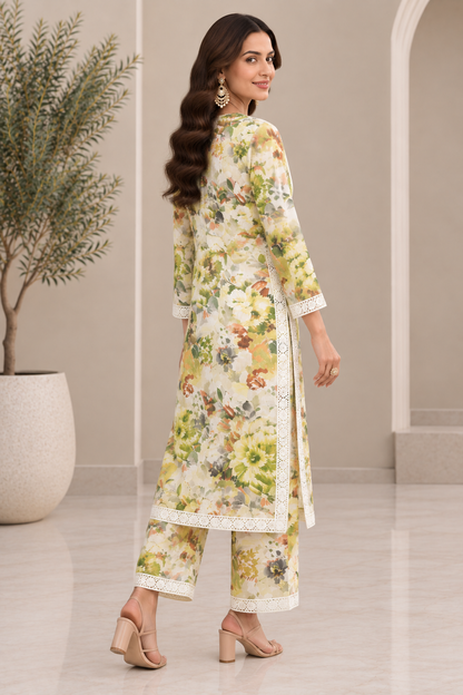 GD Raahi Gulabi Dhaga Kurta Set-Olive