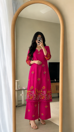 GD Gulnaar Bloom Kurta Set-Pink