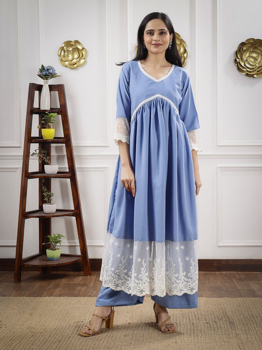 GD's Powder Blue Alia Cut Dress