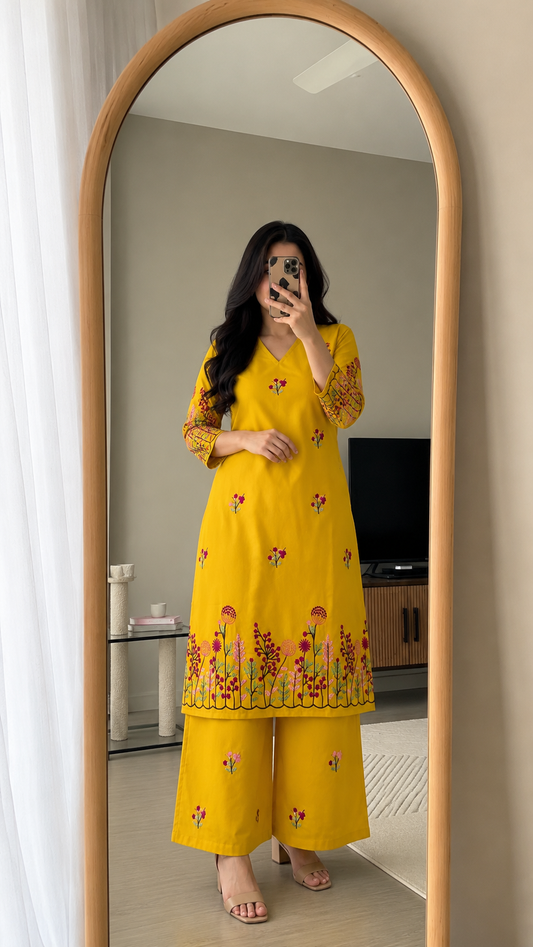 Gulnaar Bloom Kurta Set