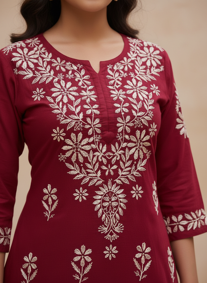 Aisha Authentic Lucknowi kurta Palazzo Set New