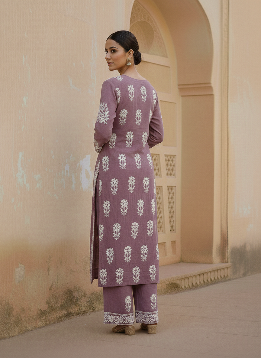 Aisha Authentic Lucknowi kurta Palazzo Set New