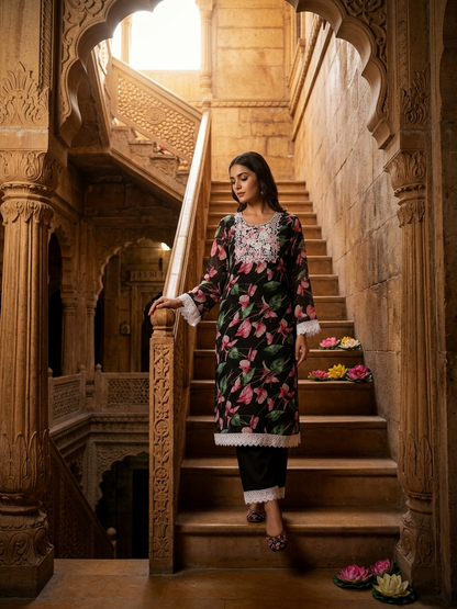 Black Ruby Kurta Set